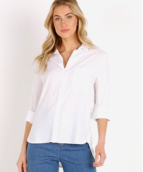 Bella Dahl Shirt Tail Button Down White