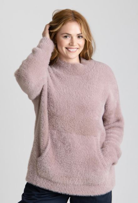 Sherpa sweater pink hot sale