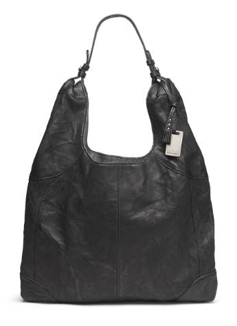 Large Hobo Black Bag Genuine leather sheep skin Shoulder tote