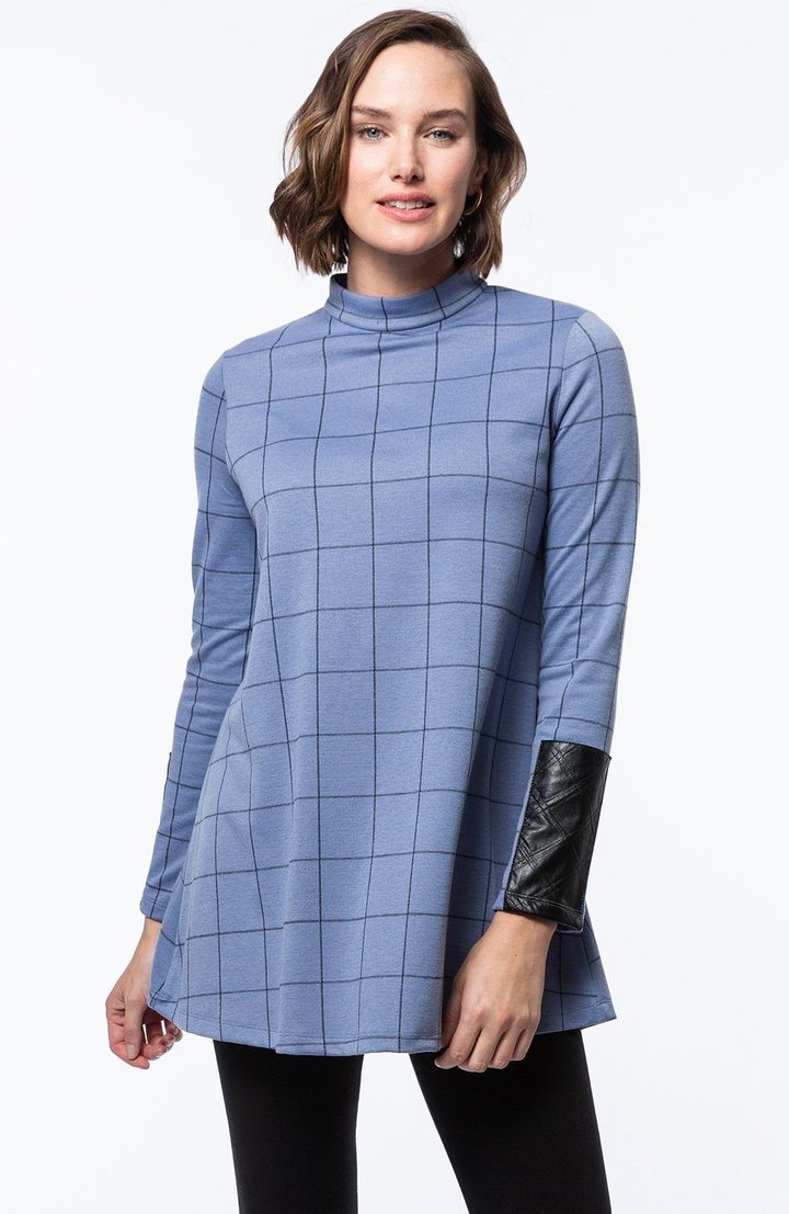 WINDOWPANE JACQUARD DRESS 【送料無料】 - ワンピース