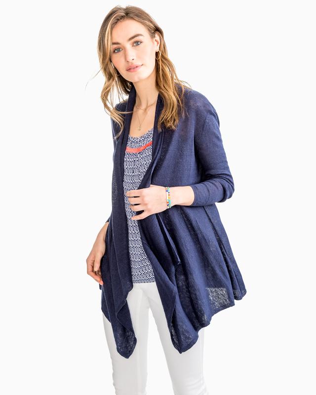 Open-Front Linen Cardigan