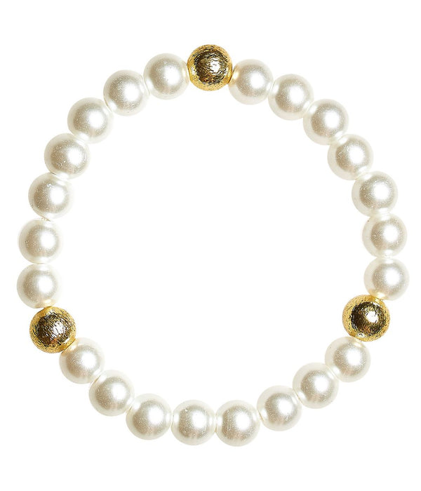 Lisi Lerch Birdie Bracelet Pearl with Gold 6mm