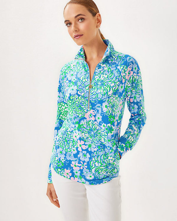 Lilly Pulitzer UPF 50+ Skipper Popover Sunwashed Blue Plumes in Bloom