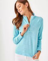 Lilly Pulitzer Luxletic Ashlee Half-Zip Pullover Fresh Water Blue