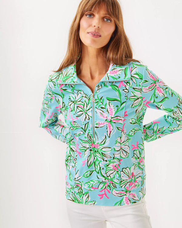 Lilly Pulitzer UPF 50+ Eleni Pullover Multi Sun Of A Bun