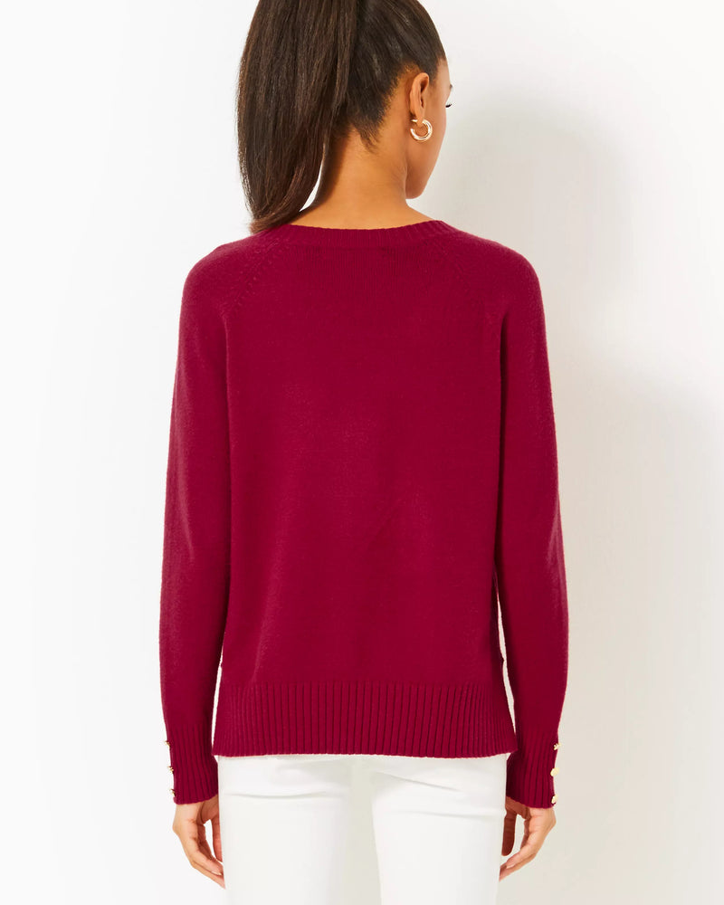 Lilly Pulitzer Kaycee Sweater Malbec Red