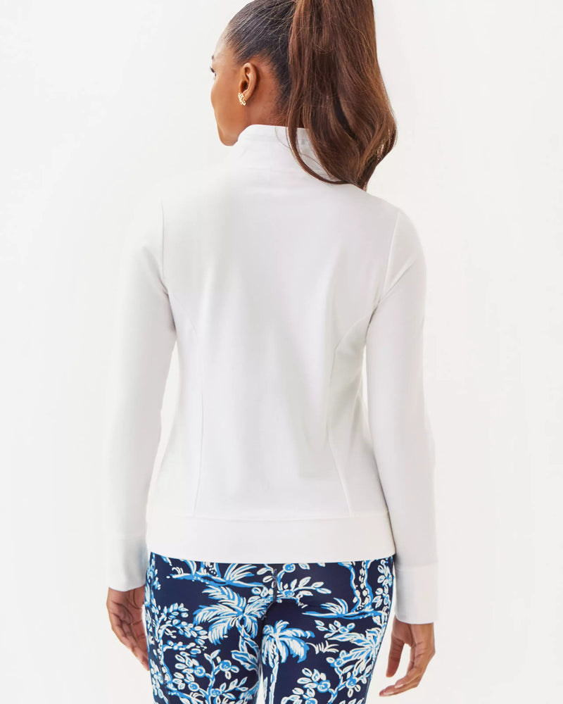 Lilly Pulitzer Delphine Zip-Up UPF 50+ Resort White