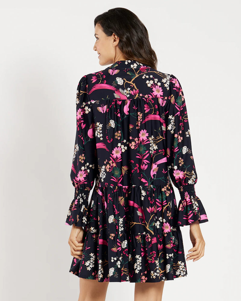 Jude Connally Tammi Dress Floral Menagerie Black Pink