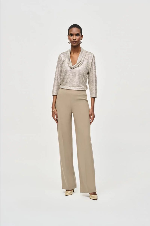 Joseph Ribkoff Classic Wide-Leg Pants Style 153088 Java