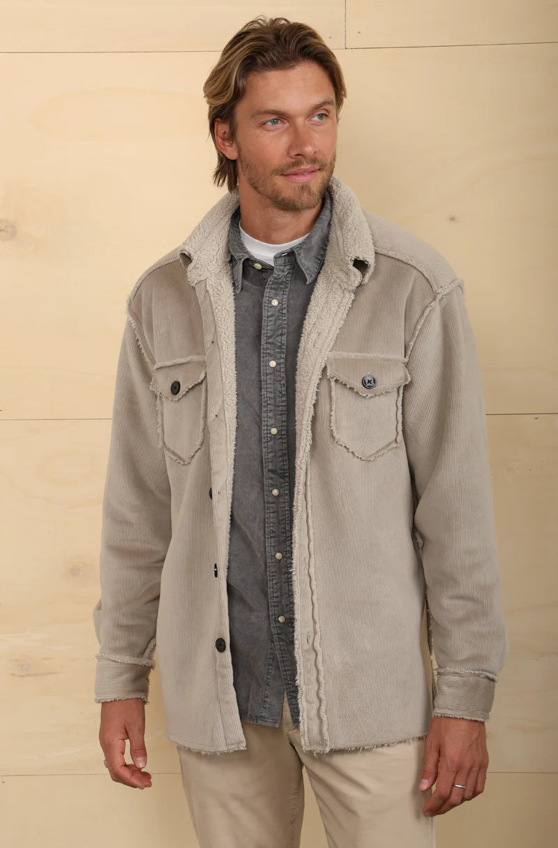 True Grit Soho Button Jacket in Sandstone