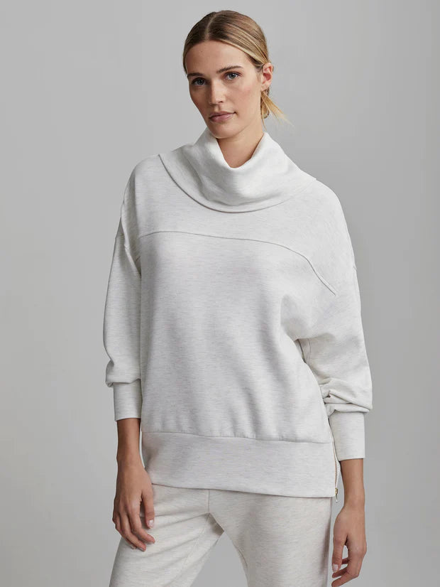 Varley Priya Longline Sweatshirt Ivory Marl