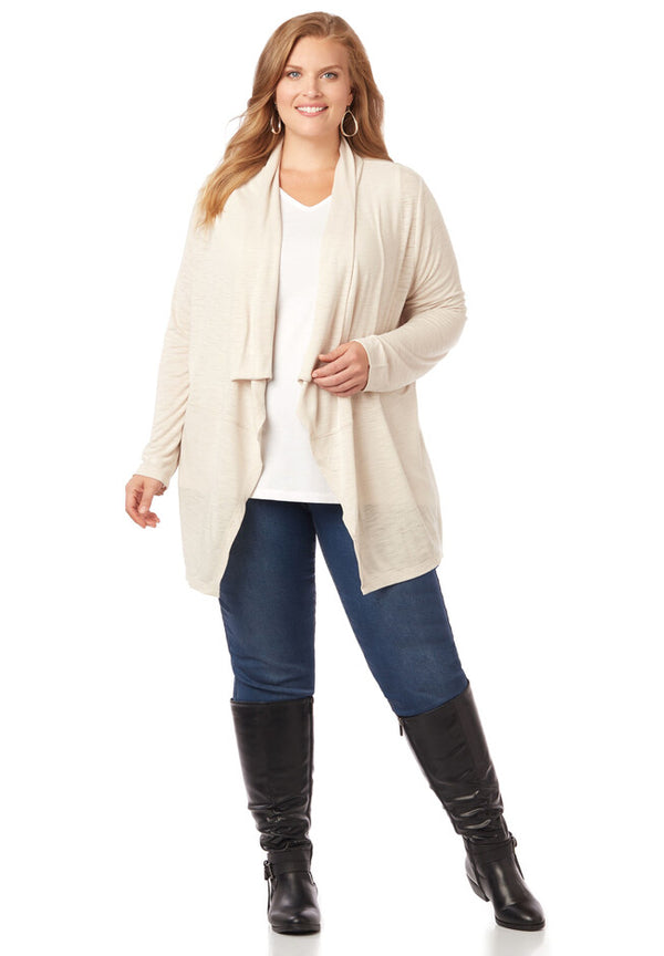 Z Supply Cascade Cardigan Light Oatmeal Heather