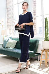 JOH Kiara Crepe Knit Pant Navy