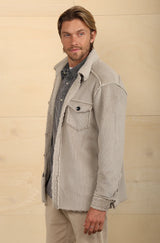 True Grit Soho Button Jacket in Sandstone