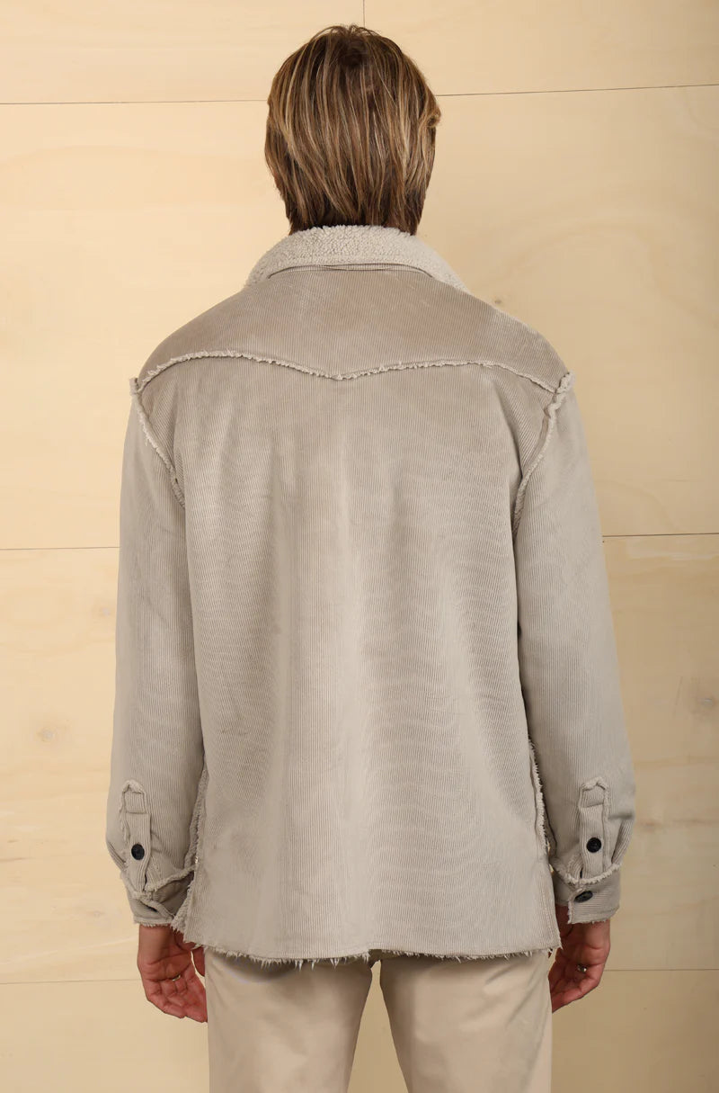 True Grit Soho Button Jacket in Sandstone