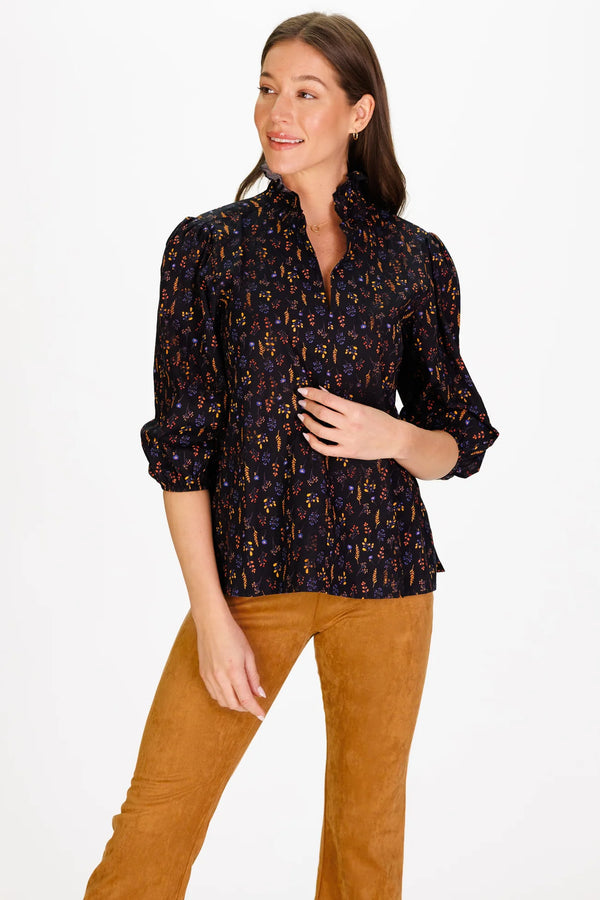 Duffield Lane Annalise Popover Black Floral