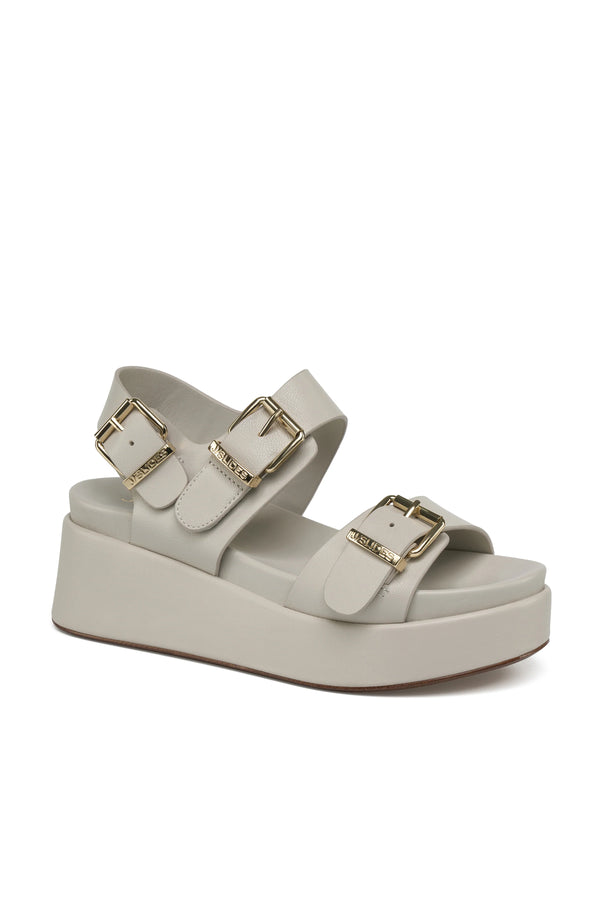 J/Slides Brooke SANDAL Off White Tumbled Leather