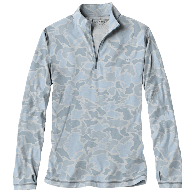 Over Under Core Layer 1/4 Zip in Water Camo