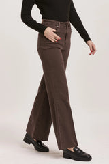 Dear John Fiona High Rise Wide Leg Jean Mocha Brown