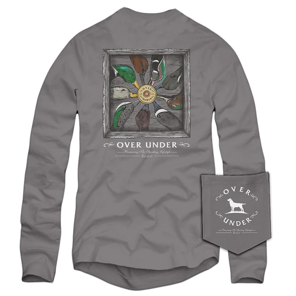 Over Under Long Sleeve Duck Ring T-Shirt in Hurricane