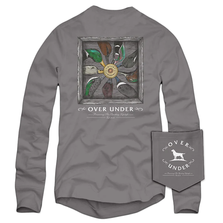 Over Under Long Sleeve Duck Ring T-Shirt in Hurricane