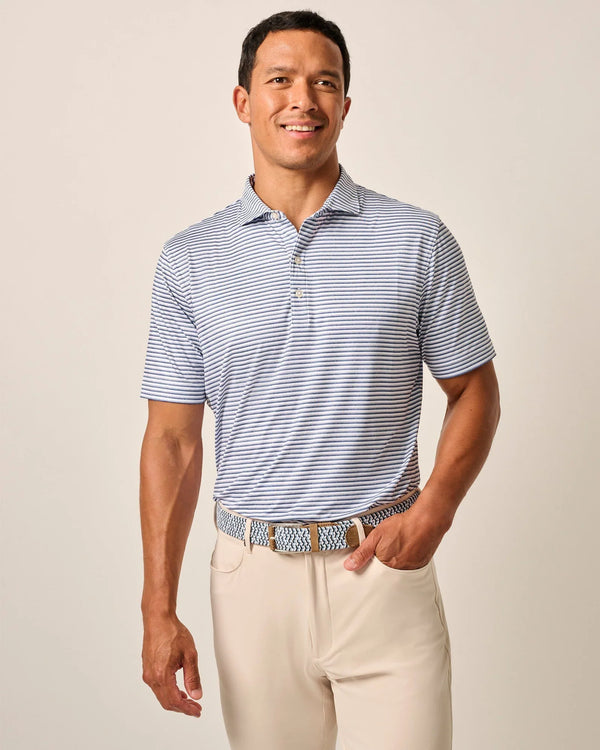 Johnnie-O Featherweight Performance Polo - Warwick Stripe Seal