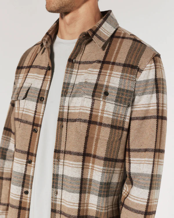 7Diamonds Generation™ Plaid Shirt Camel