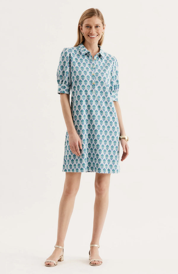 Tyler Boe Alicia Knit Shirtdress Block Print Tre