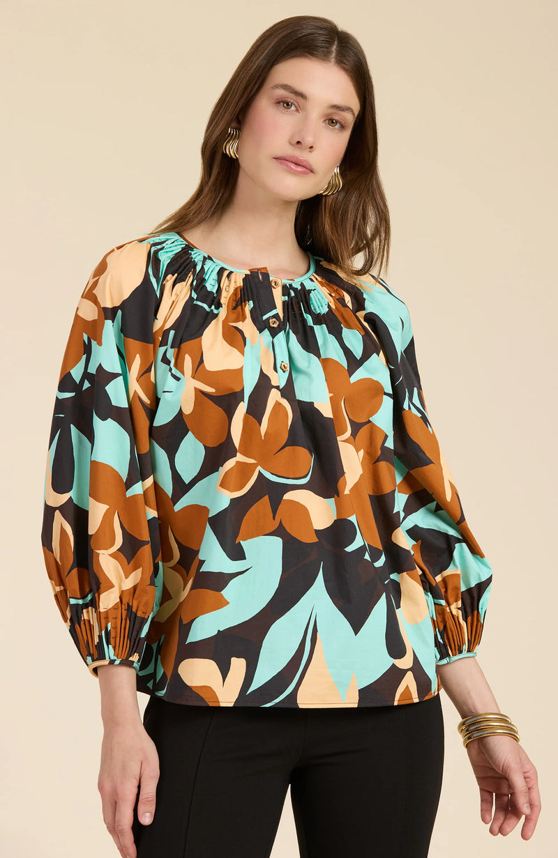 Tyler Boe Sarah Butterscotch Floral Top Multi