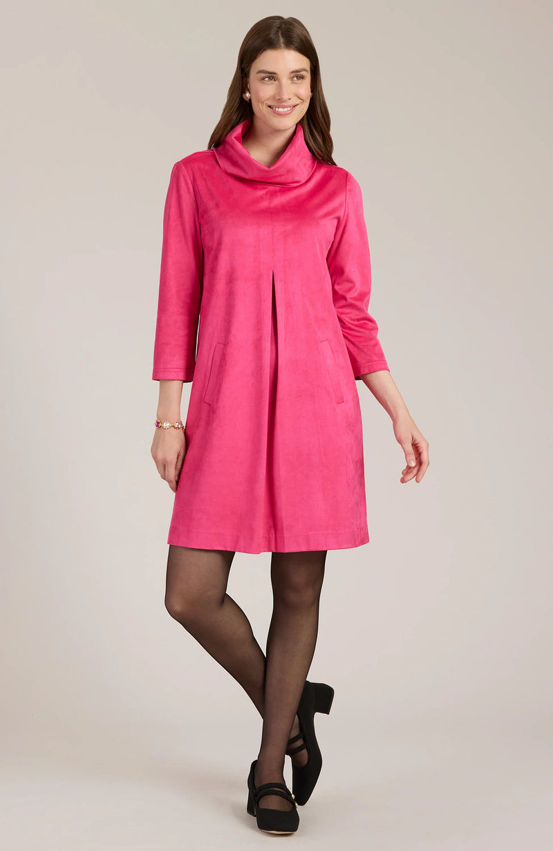 Tyler Boe Kim Faux Suede Dress Coco Pink