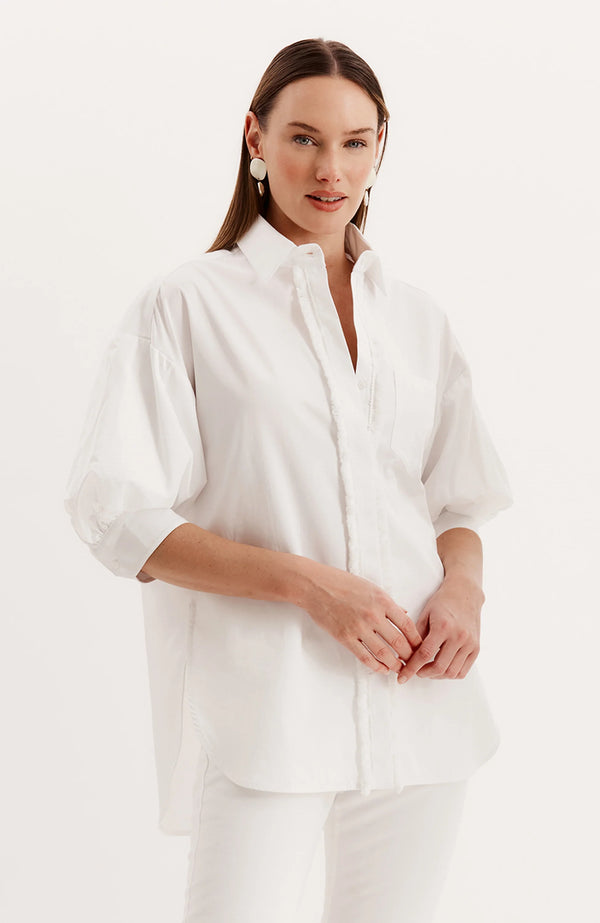 Tyler Boe Caroline Cotton Shirt White
