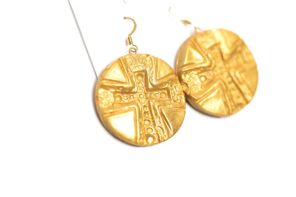 Hidden Truth Leah Dangle Cross Earrings