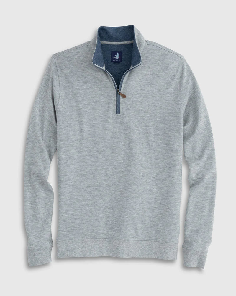 Johnnie-O Sully 1/4 Zip Pullover in Light Gray