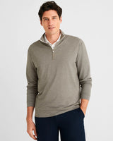 Johnnie-O Vaughn Striped Performance 1/4 Zip Pullover in Meteor