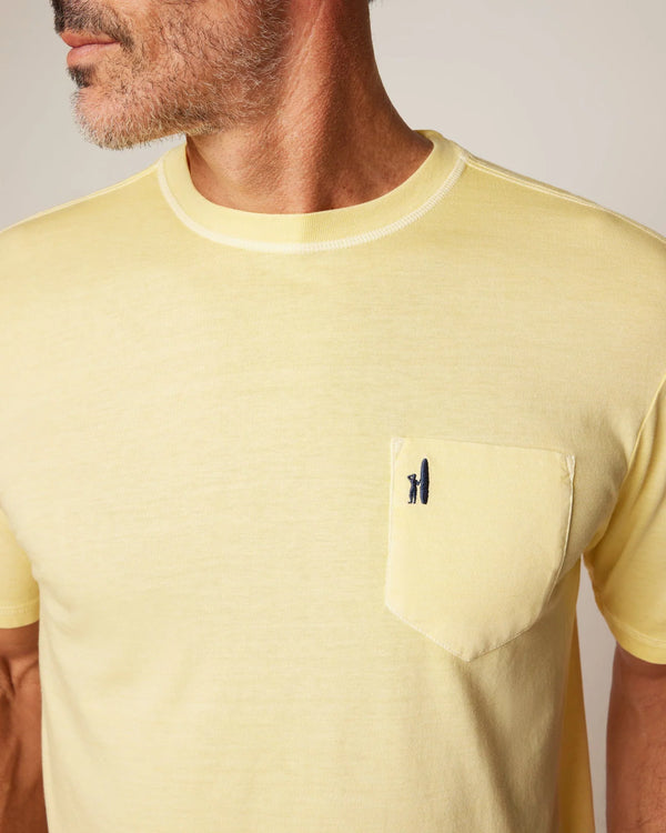 Johnnie-O Dale 2.0 Pocket T-Shirt in Canary