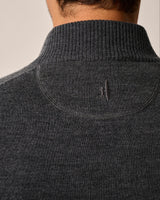 Johnnie-O Raynor Merino 1/4 Zip Sweater Smoke