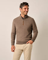 Johnnie-O Raynor Merino 1/4 Zip Sweater Walnut