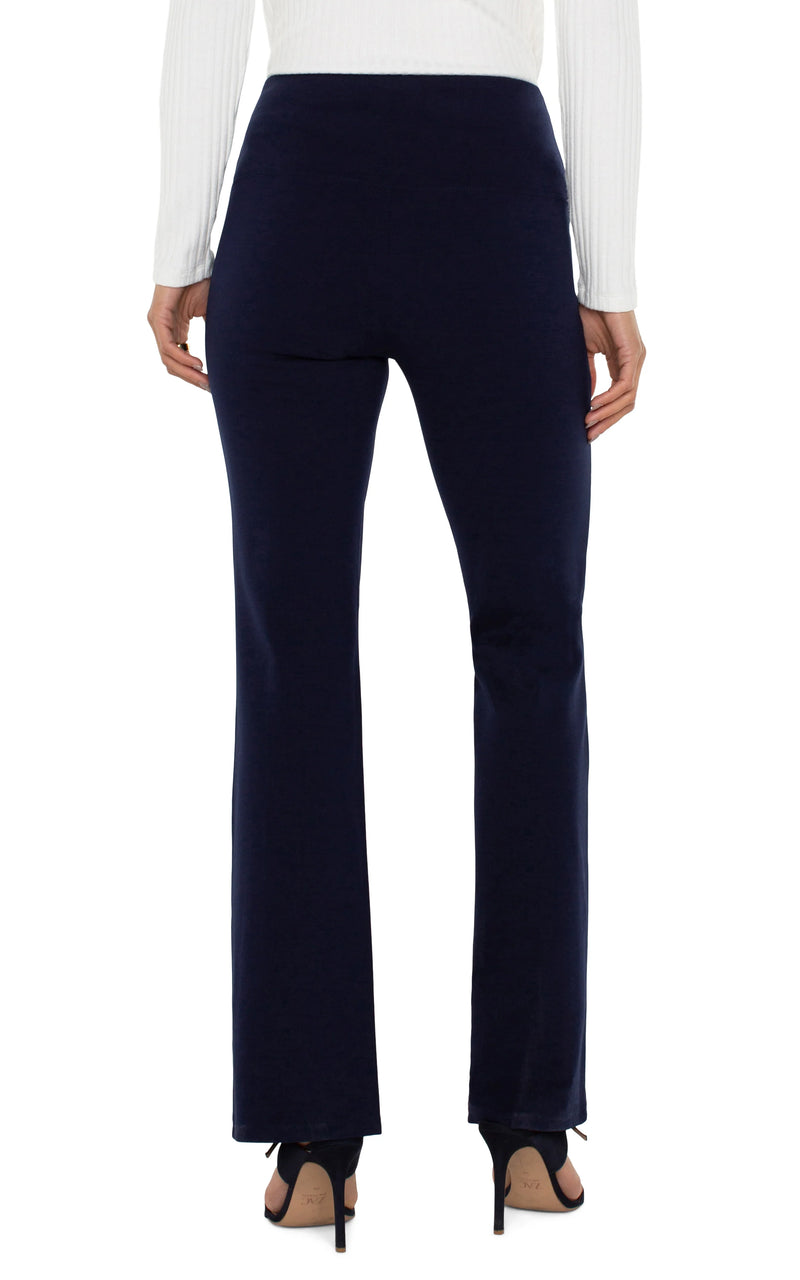 Liverpool Pearl Ankle Flare Pant with Pintucks Cadet Blue