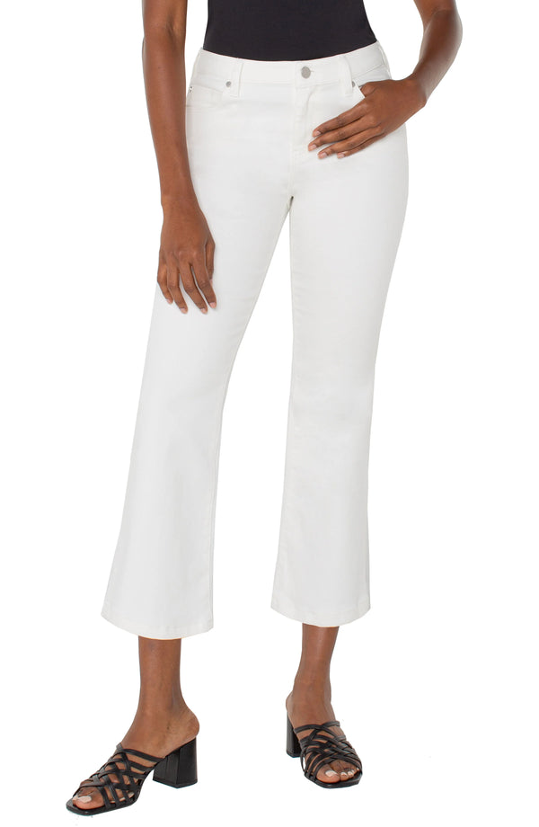 Liverpool Hannah Crop Flare White