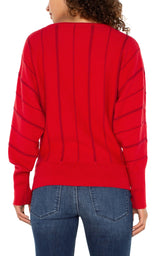 Liverpool Long Sleeve Crew Dolman Sweater Tango Red