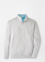 Peter Millar Perth Mélange Performance Quarter-Zip Gale Grey