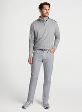 Peter Millar Perth Mélange Performance Quarter-Zip Gale Grey