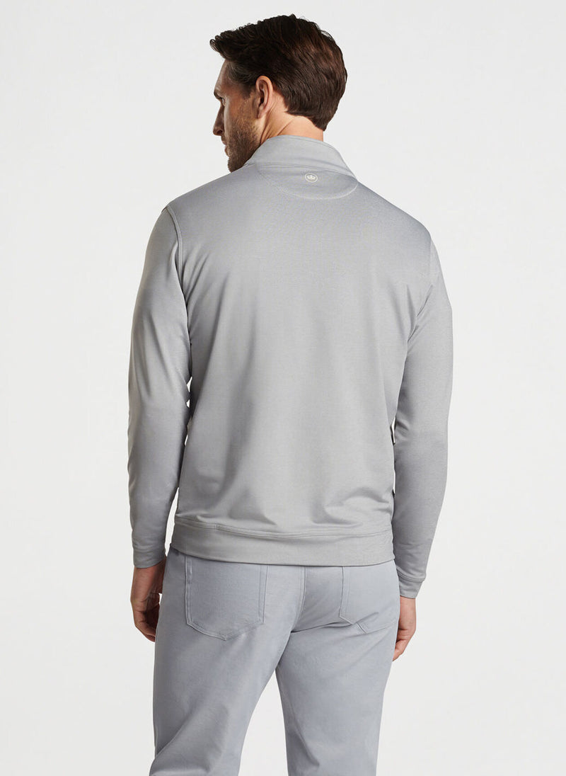 Peter Millar Perth Mélange Performance Quarter-Zip Gale Grey