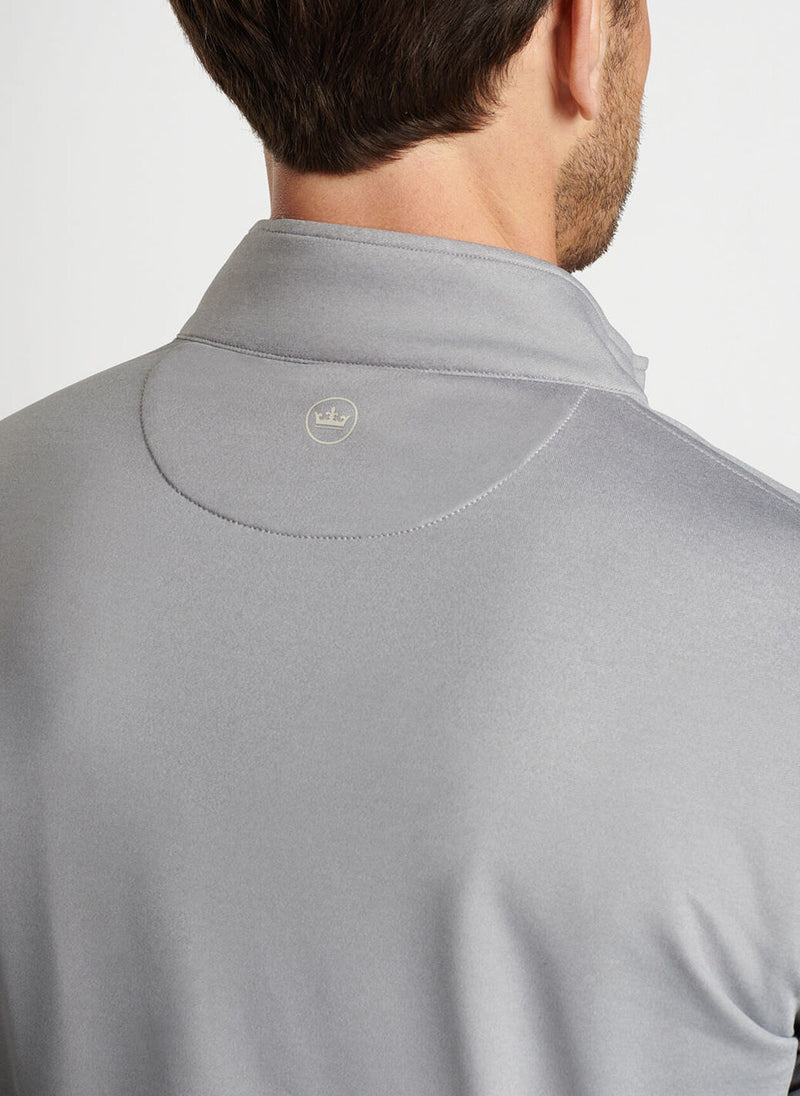 Peter Millar Perth Mélange Performance Quarter-Zip Gale Grey