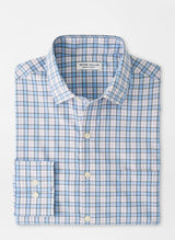 Peter Millar Hulbert Performance Poplin Sport Shirt in Cottage Blue