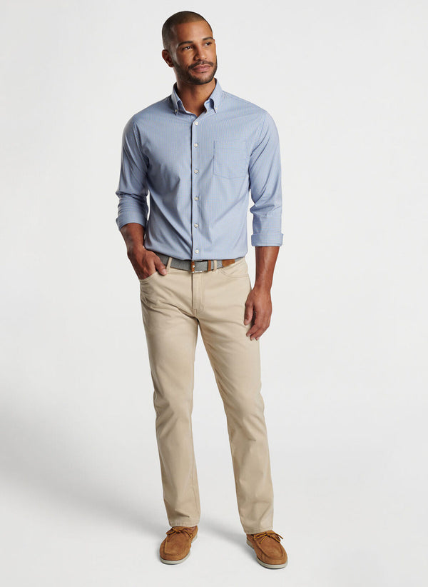 Peter Millar Signature Sateen Five-Pocket Pant Dark Sand