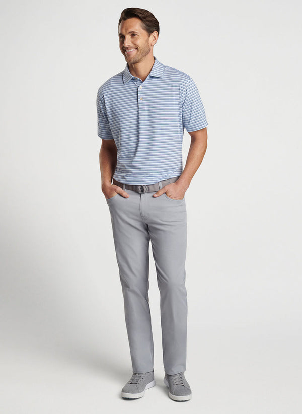 Peter Millar Fairmont Performance Jersey Polo White/Astral Blue