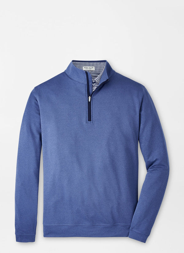 Peter Millar Perth Mélange Performance Quarter-Zip Sport Navy