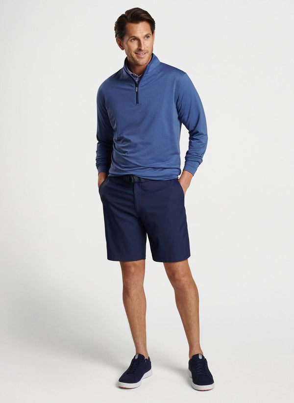 Peter Millar Perth Mélange Performance Quarter-Zip Sport Navy