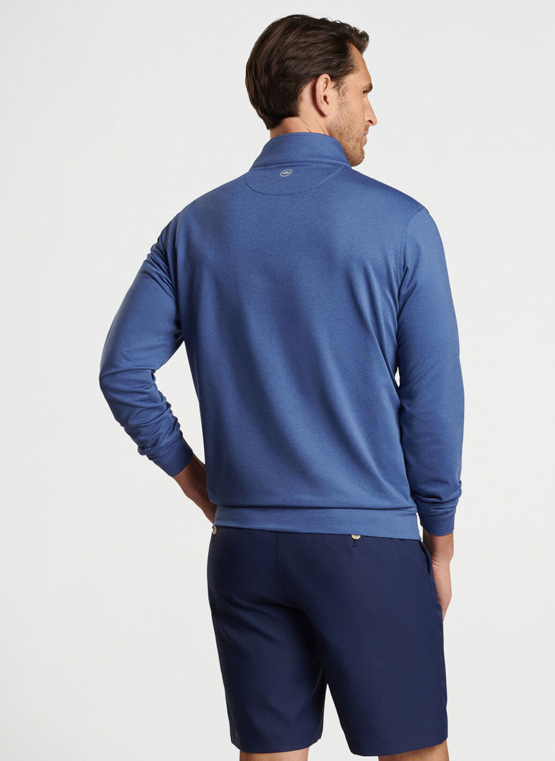 Peter Millar Perth Mélange Performance Quarter-Zip Sport Navy